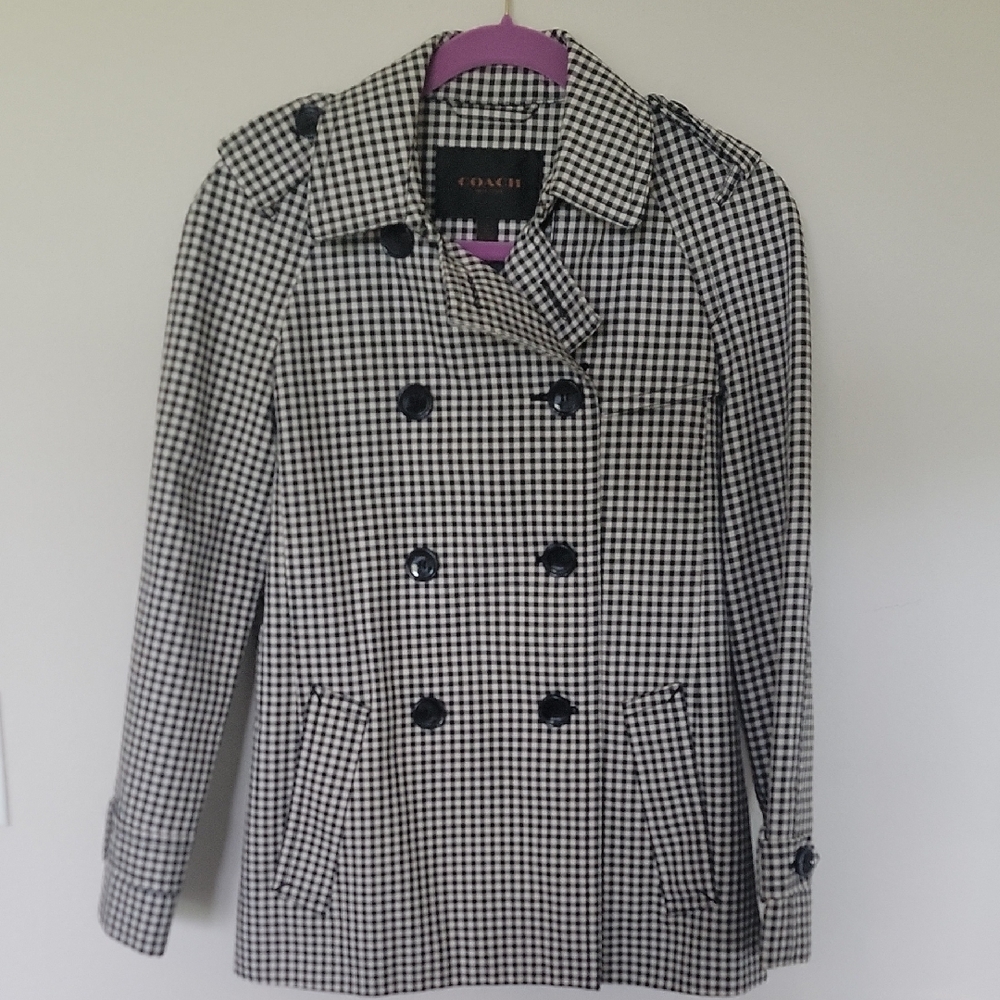 Coach Black and White Peacoat Timeless Design